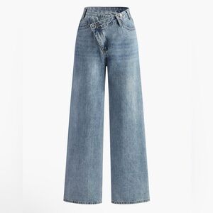 NWT Commense Denim Wide-Leg Asymmetrical Waist Women’s Jeans